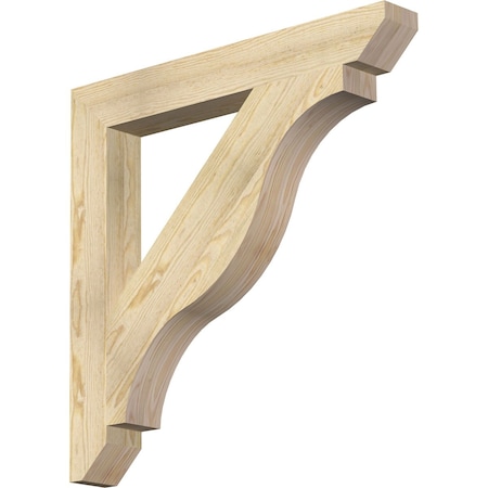 Funston Slat Rough Sawn Bracket, Douglas Fir, 4W X 32D X 32H